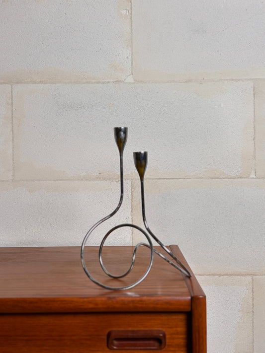 Bougeoir 2 têtes spirale Black+Blum