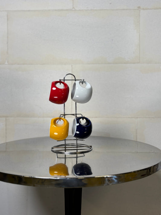 Lot de tasses à expresso Pradel France I Années 1980/90