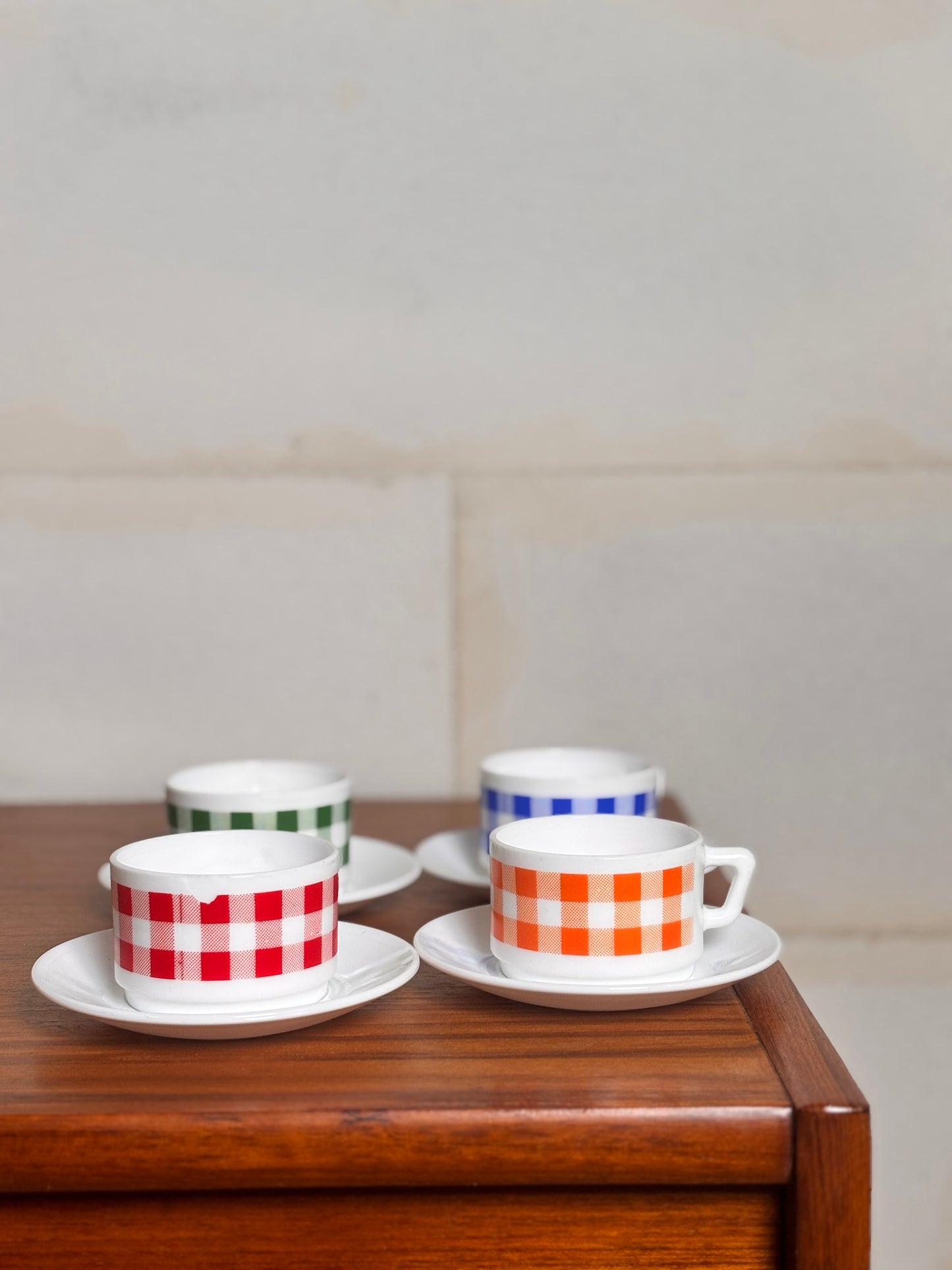 Service à café Arcopal "Vichy" I Années 80