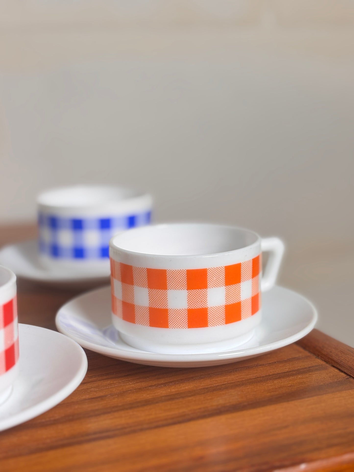 Service à café Arcopal "Vichy" I Années 80