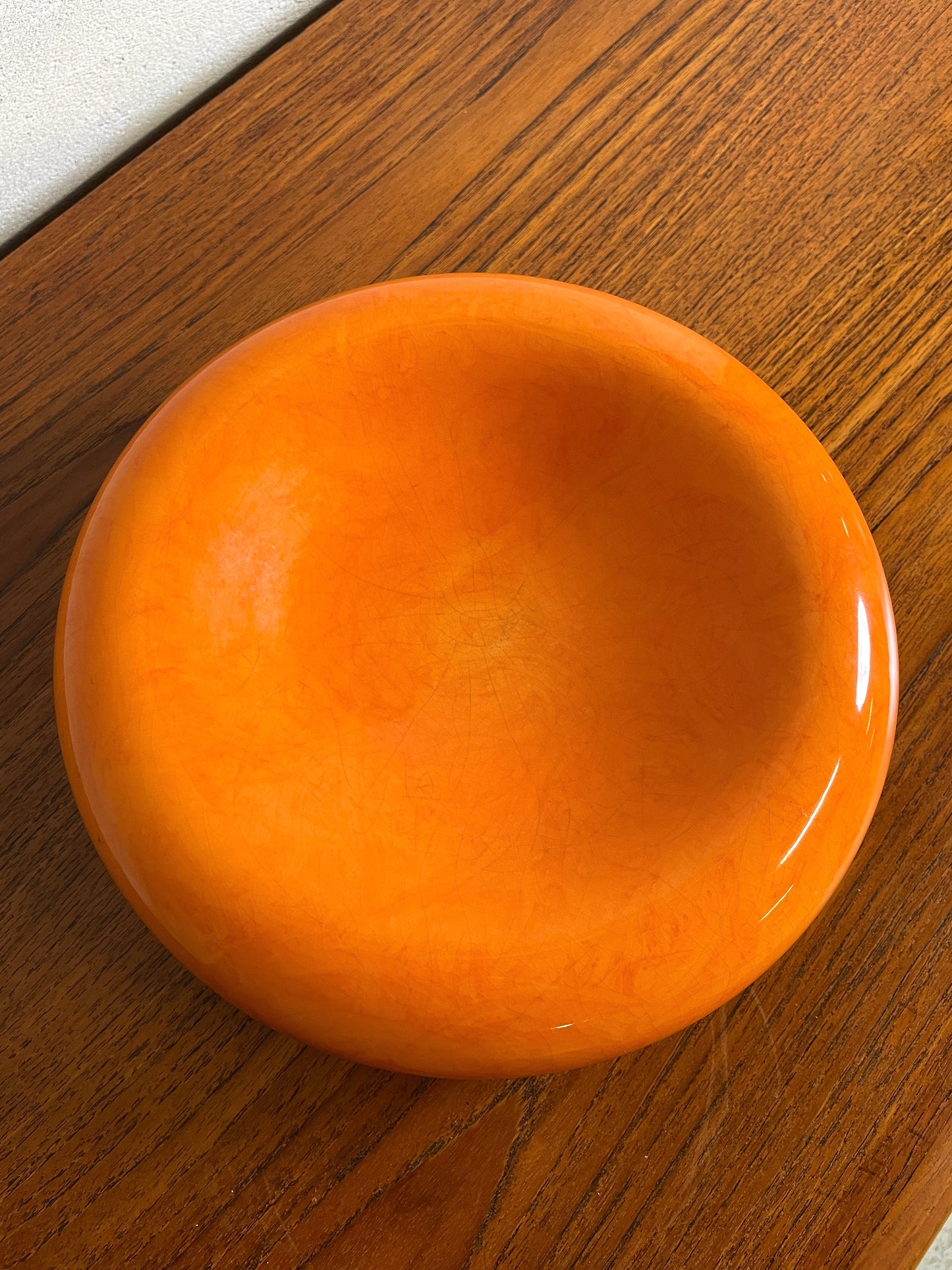 Vide-Poche / Cendrier Émaillé Orange SUMO G.M. ⎜ années 60