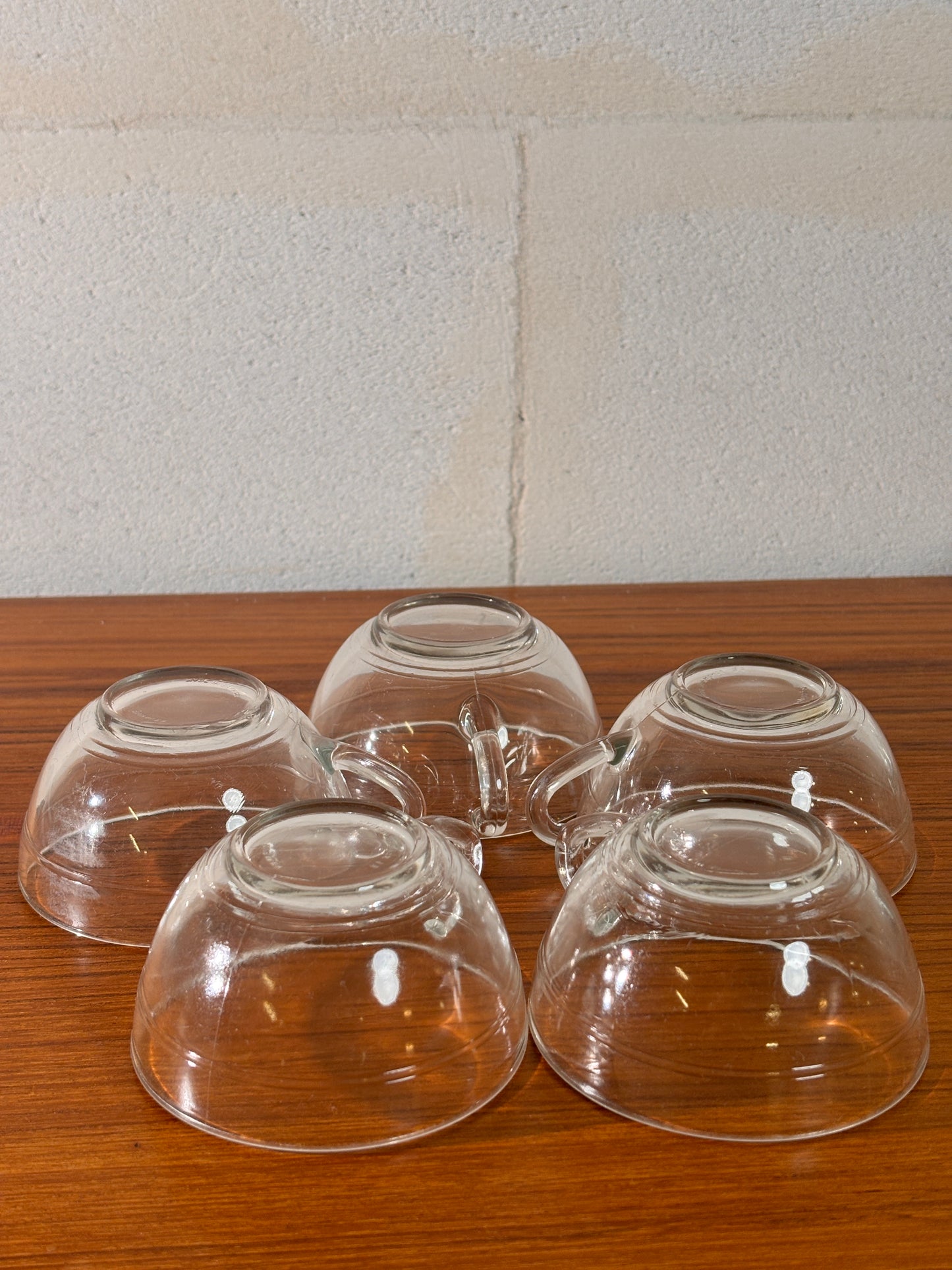 Lot de 10 Tasses à Café Duralex Transparent ⎜ Années 1970