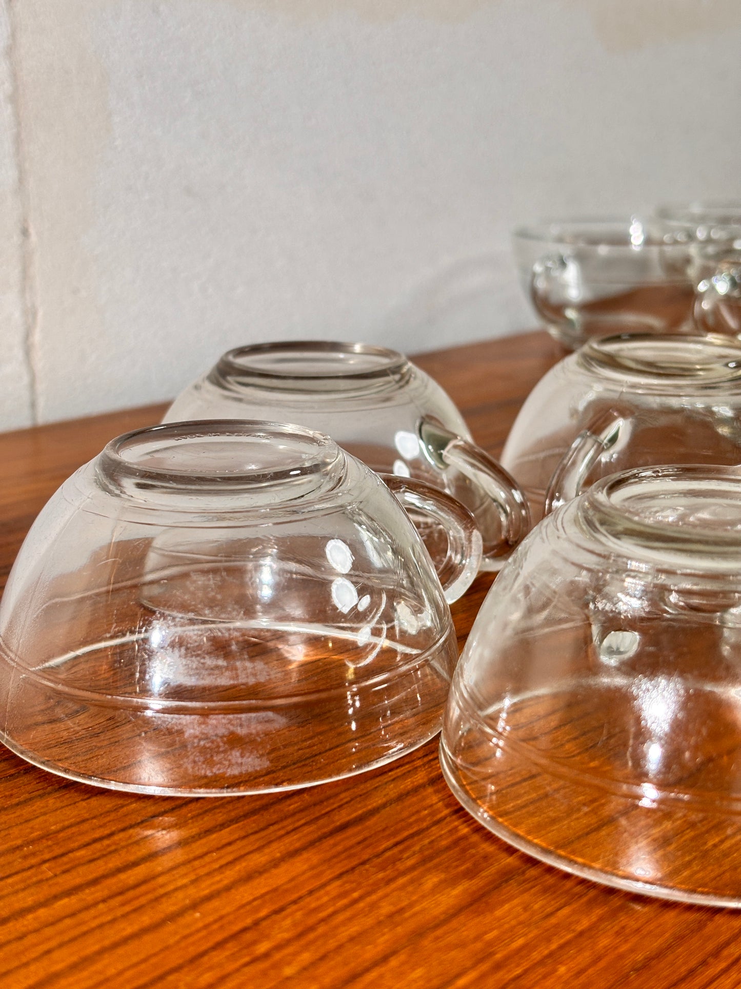 Lot de 10 Tasses à Café Duralex Transparent ⎜ Années 1970