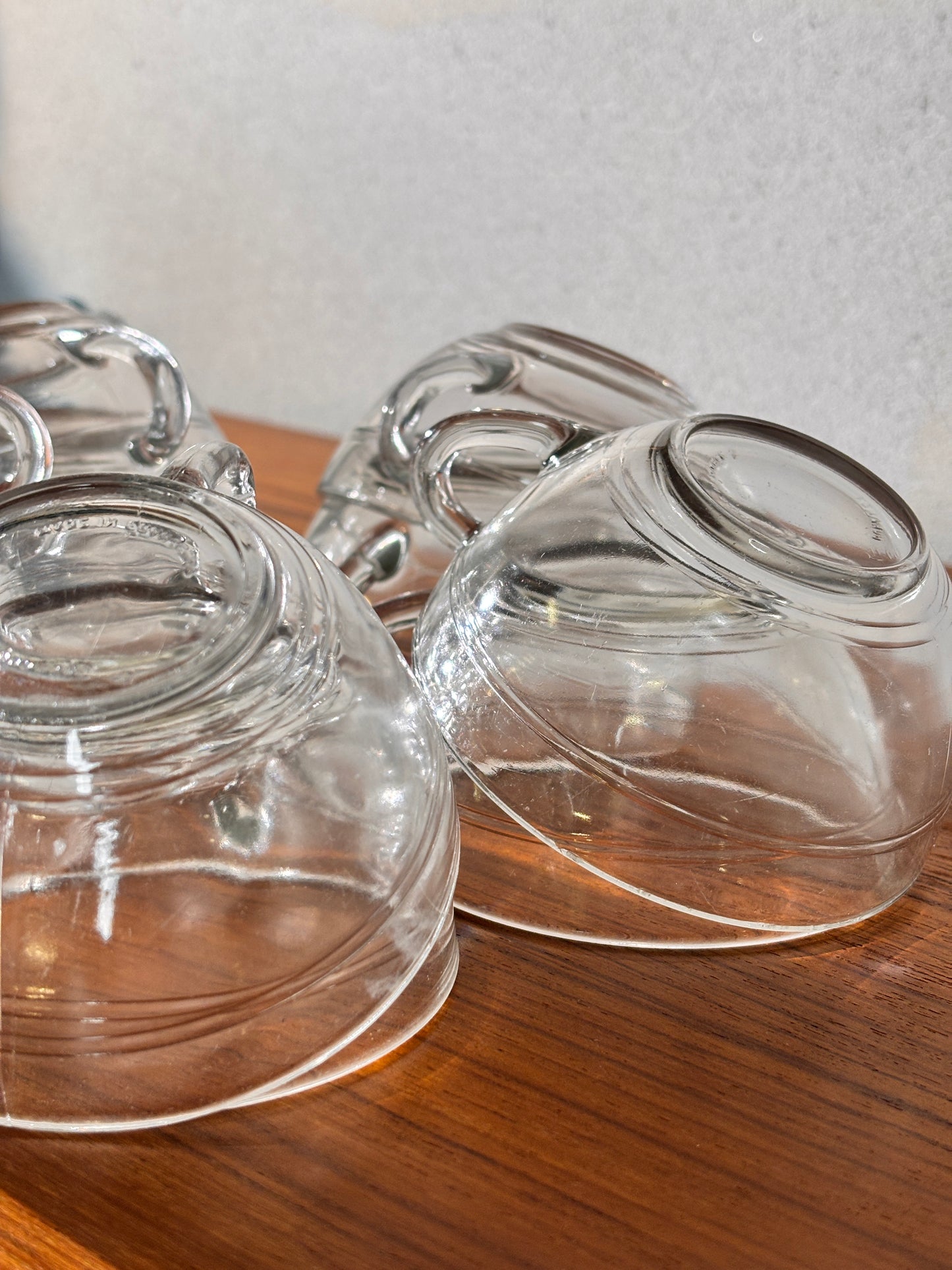 Lot de 10 Tasses à Café Duralex Transparent ⎜ Années 1970