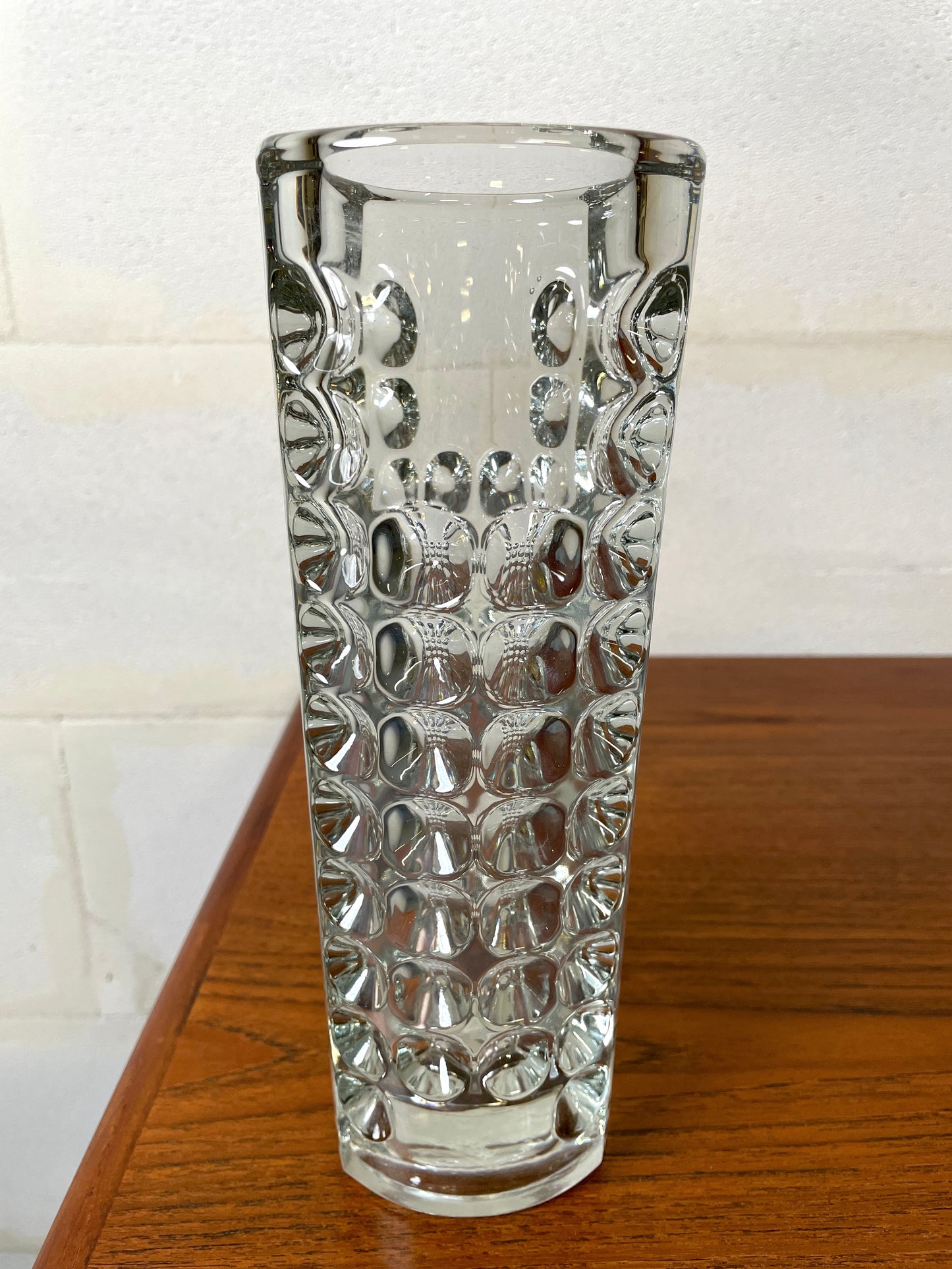 Vase en verre de Rudolph Jurnikl pour SKLO UNION ⎜ années 1960