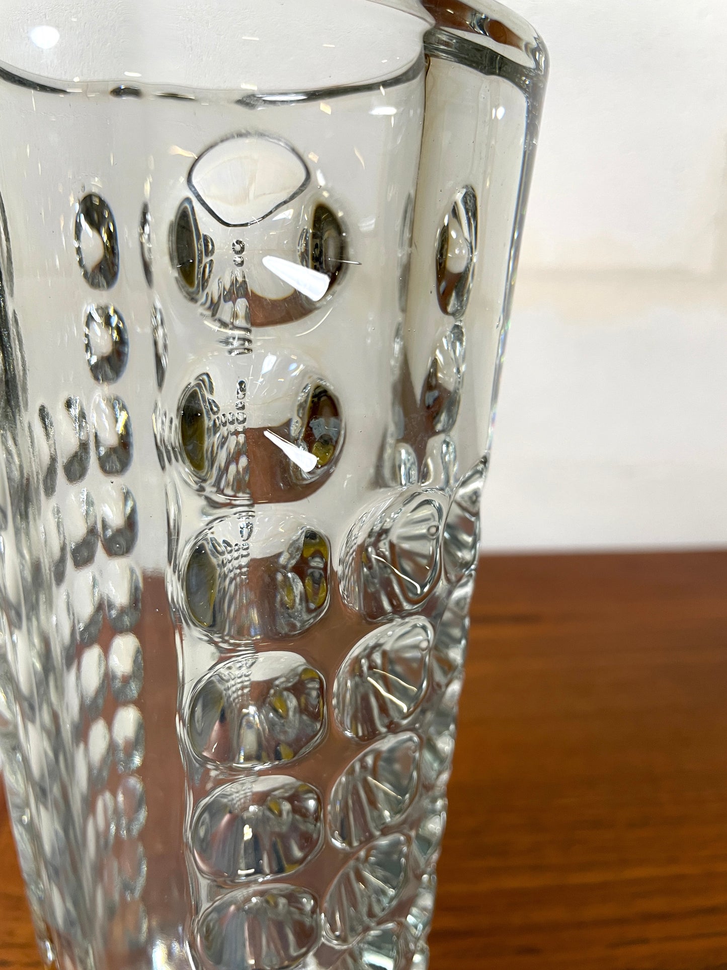 Vase en verre de Rudolph Jurnikl pour SKLO UNION ⎜ années 1960