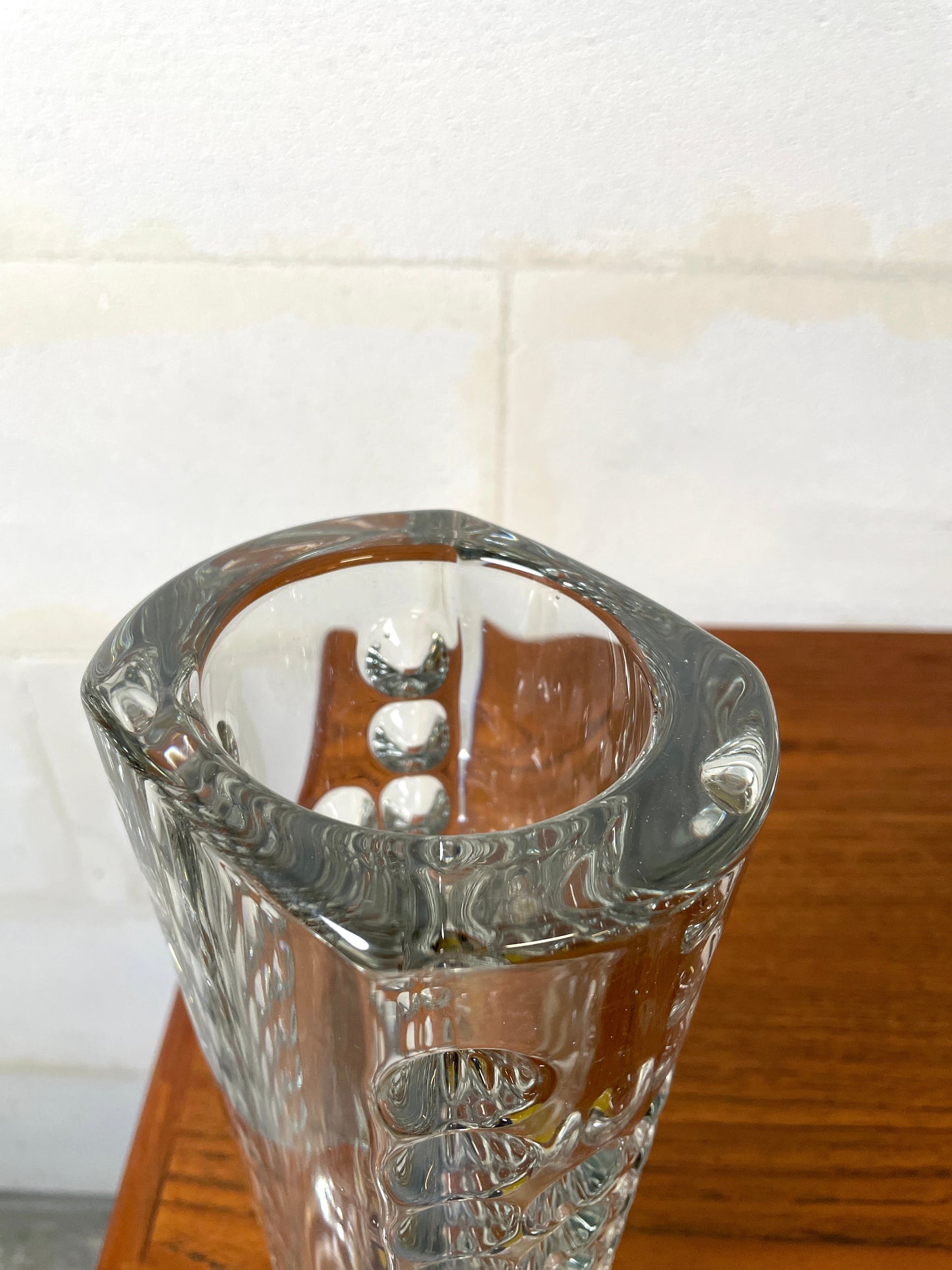 Vase en verre de Rudolph Jurnikl pour SKLO UNION ⎜ années 1960
