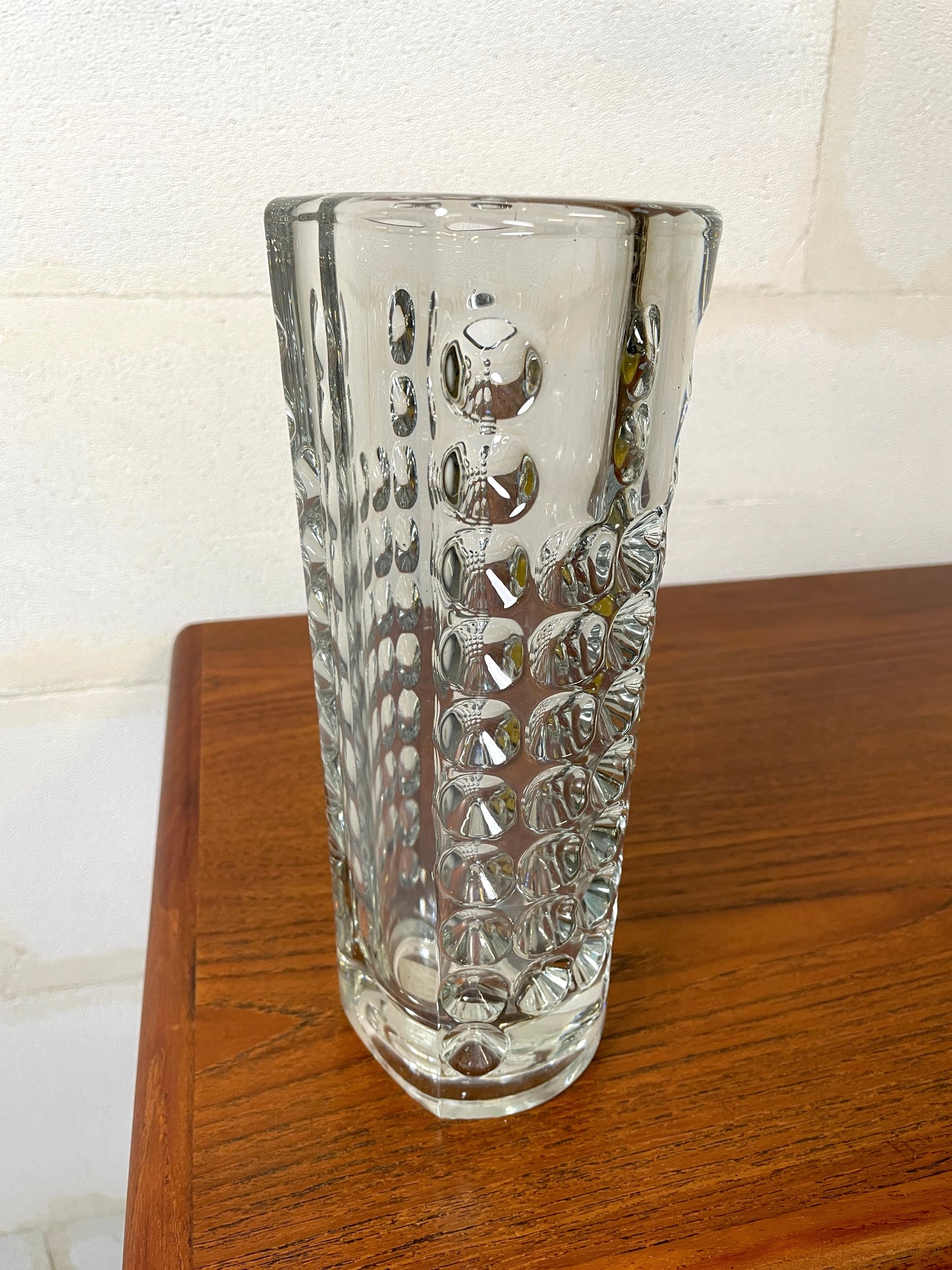 Vase en verre de Rudolph Jurnikl pour SKLO UNION ⎜ années 1960