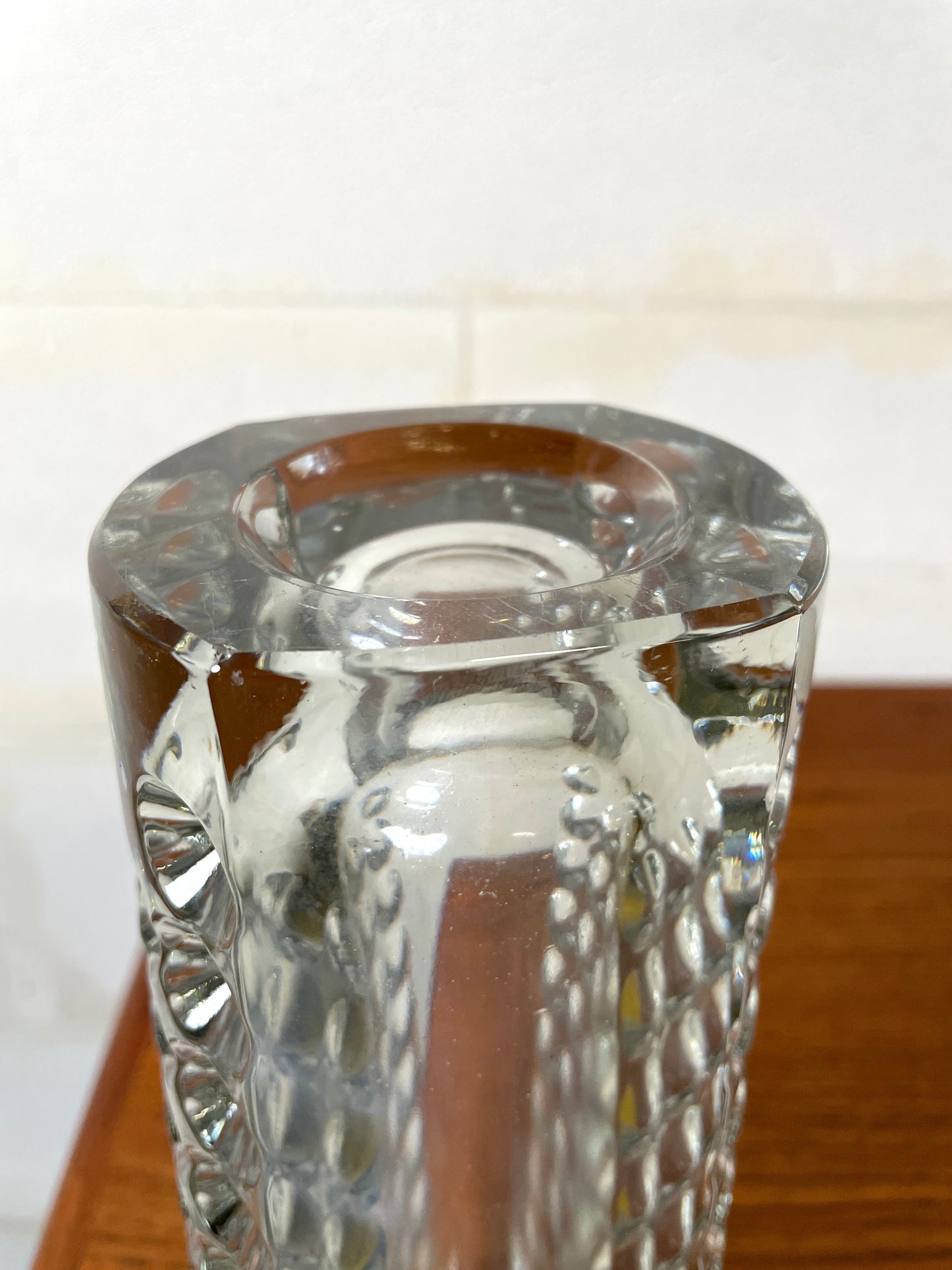 Vase en verre de Rudolph Jurnikl pour SKLO UNION ⎜ années 1960