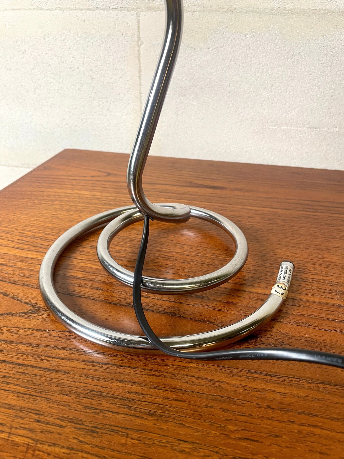 Spiral Space-Age Chrome Desk Lamp ⎜ 1980s