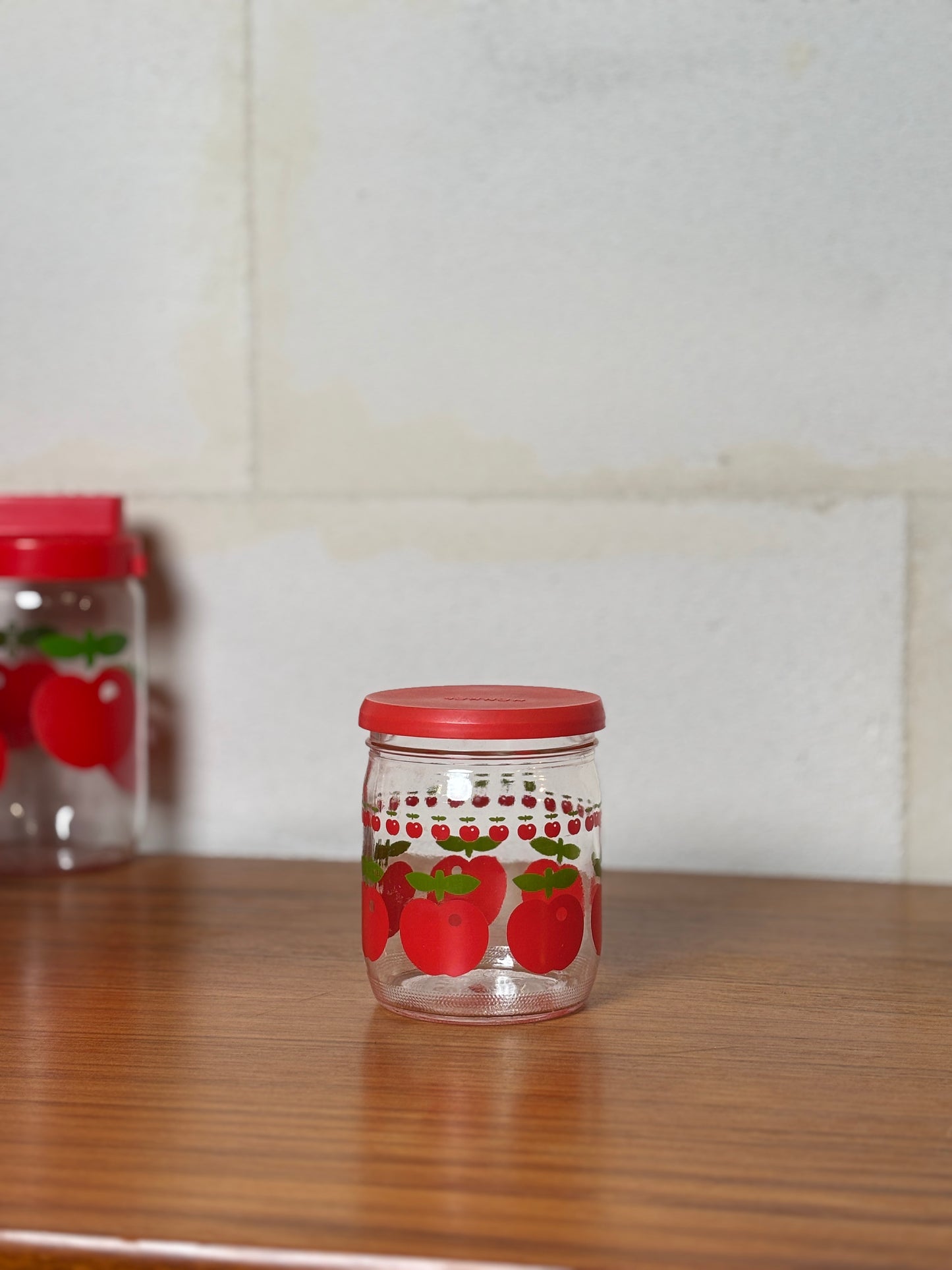 Lot motif pommes rouges Henkel I Années 70