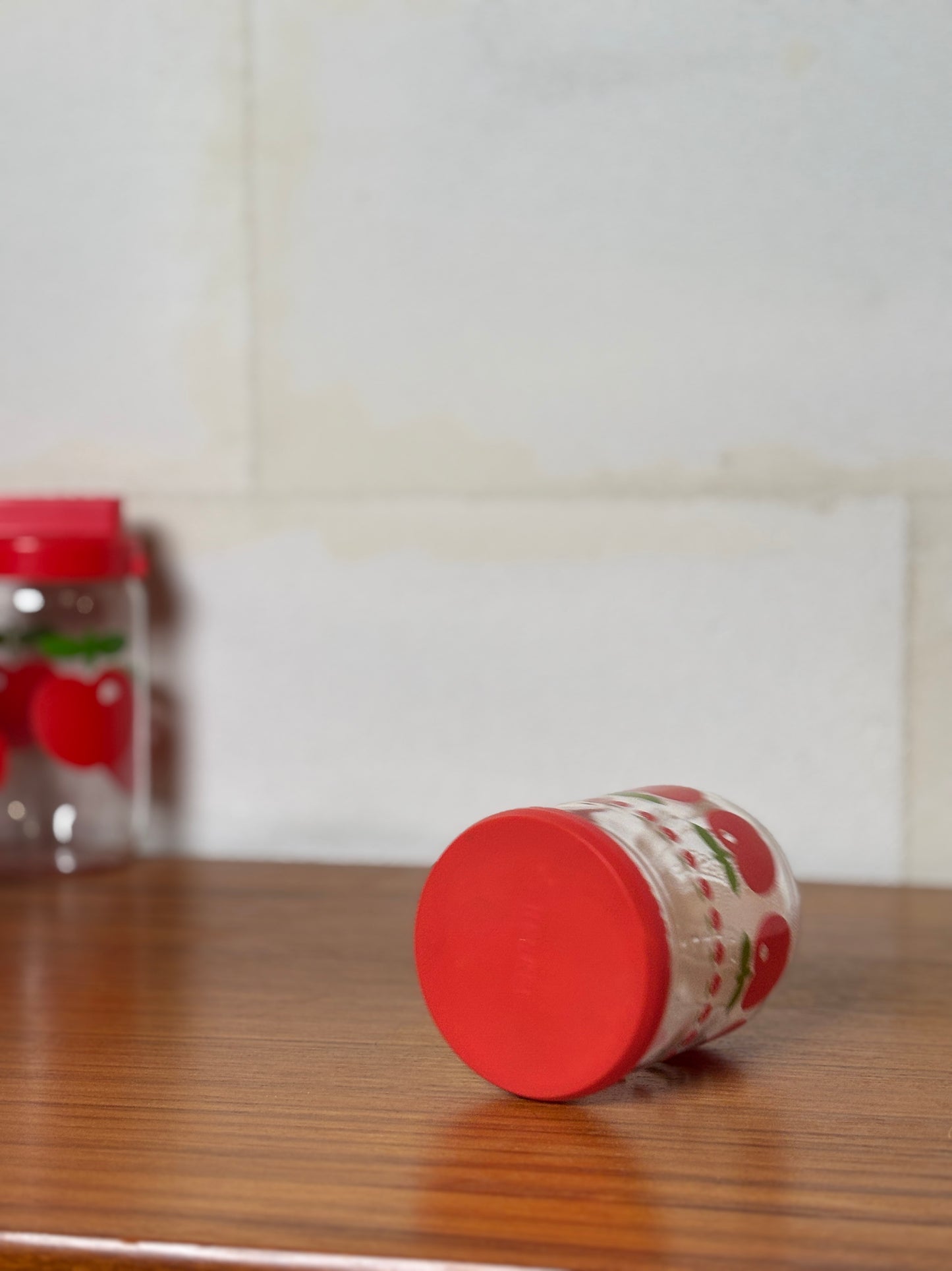 Lot motif pommes rouges Henkel I Années 70