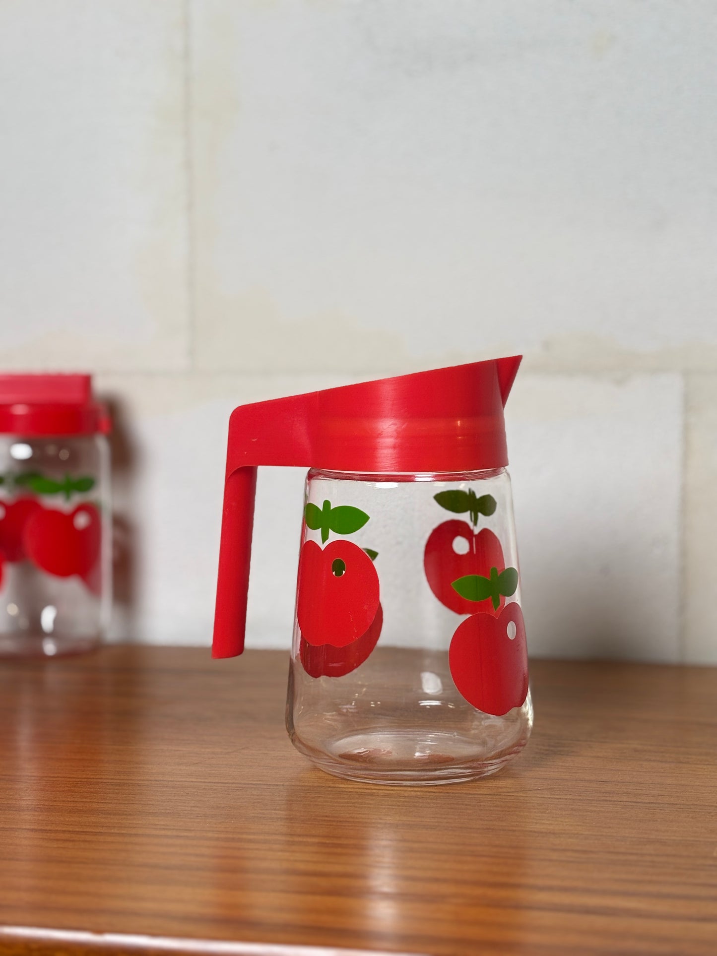 Lot motif pommes rouges Henkel I Années 70