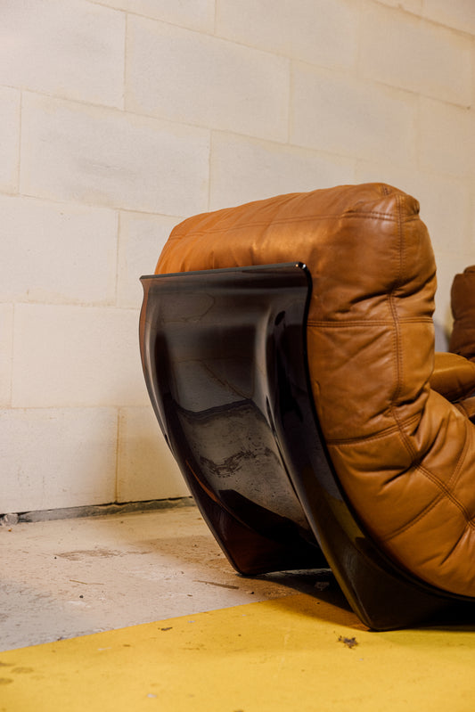 Lot de 2 fauteuils, 1 chauffeuse Marsala par Michel Ducaroy pour Ligne Roset I Années 1970