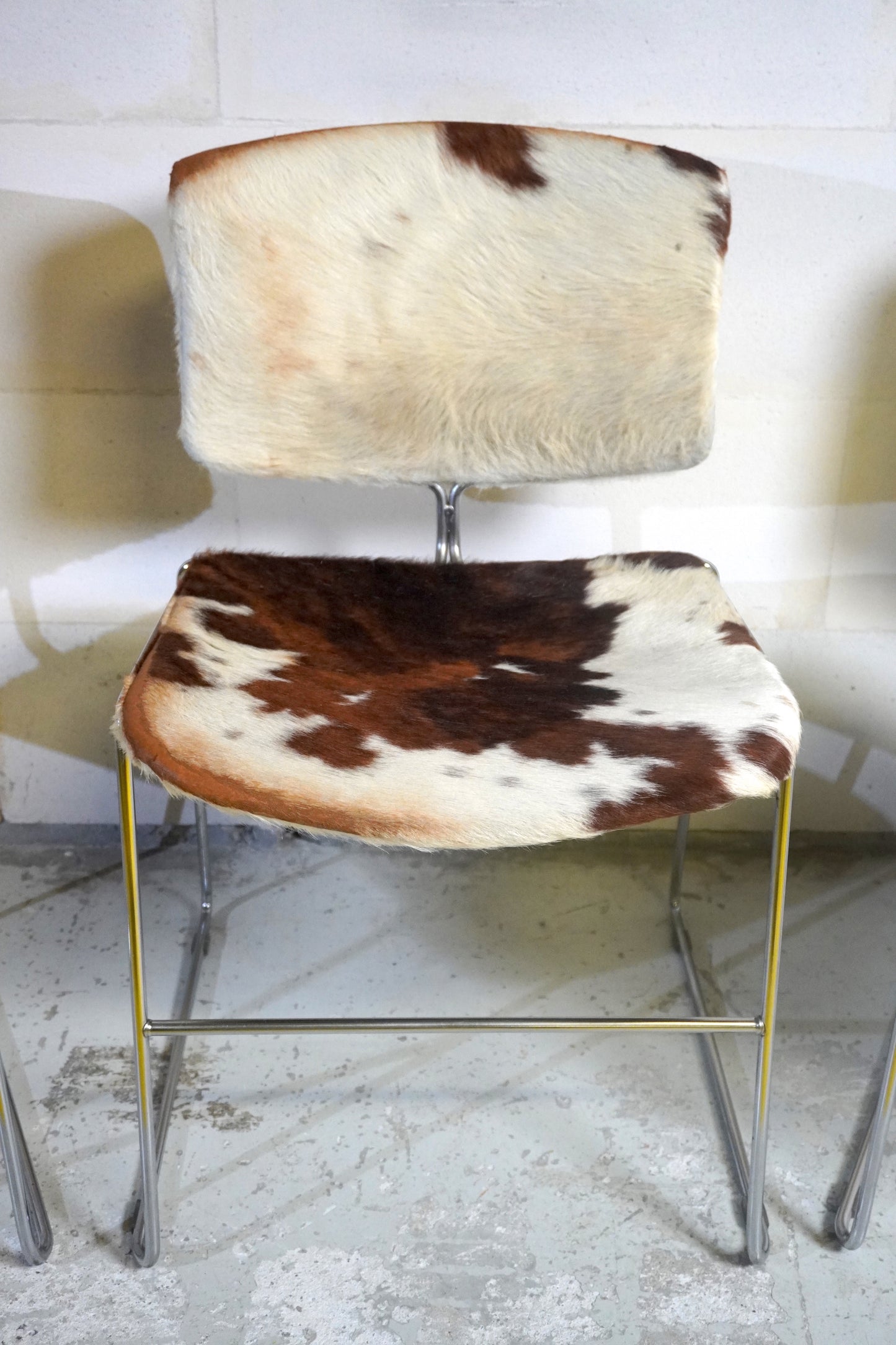 Lot de 3 Chaises Max Stacker pour Steelcase STRAFOR peau de vache ⎜ années 1980
