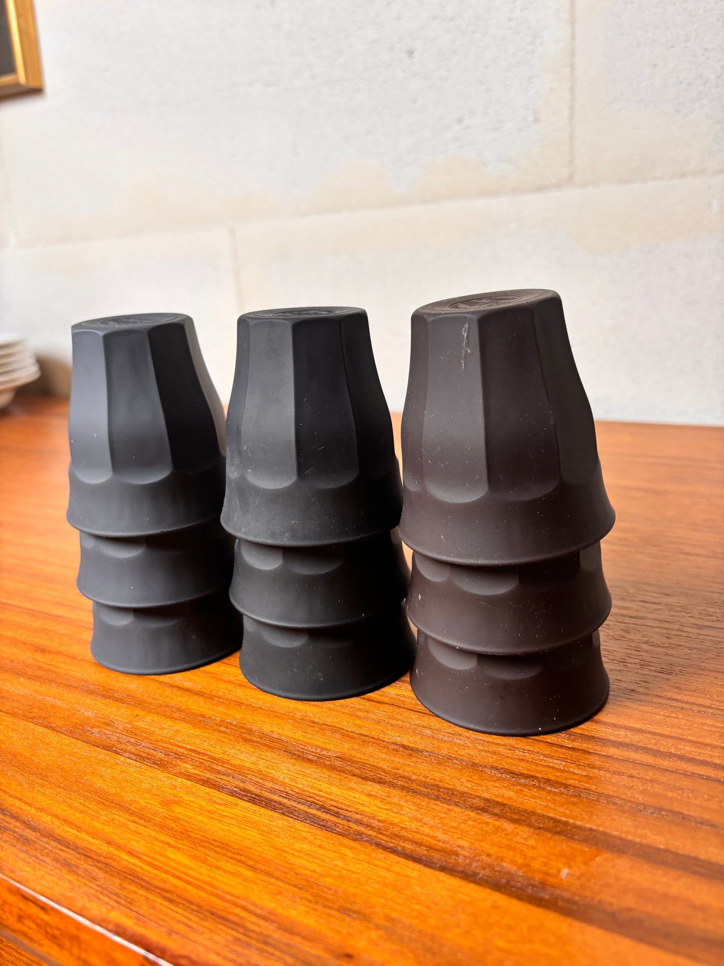 Lot 9 tasses expresso Duralex soft touch Picardie - 3 nuances