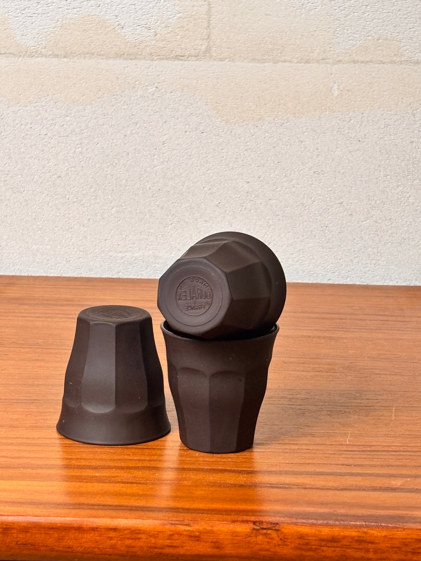 Lot 9 tasses expresso Duralex soft touch Picardie - 3 nuances