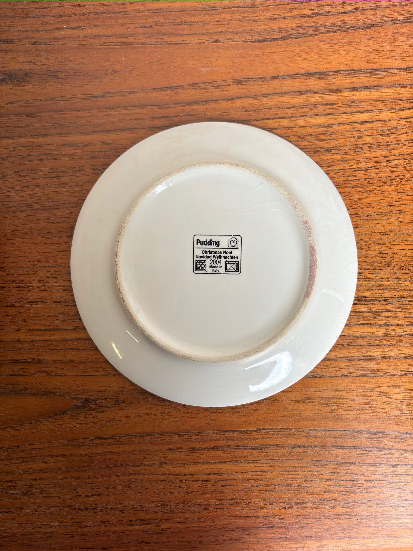 Lot 4 assiettes, marque Habitat, collection Pudding ⎜année 2004