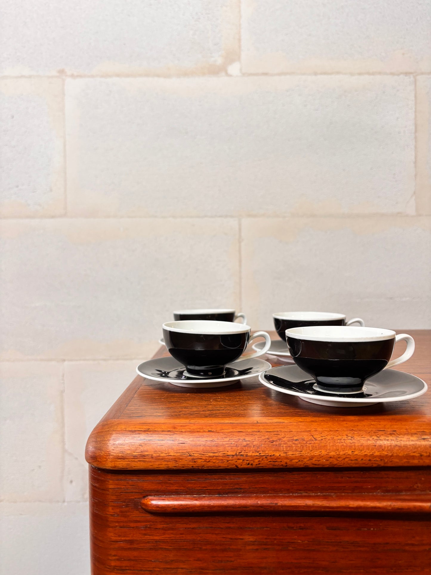 Ensemble Tasses et Sucrier en porcelaine Zeh Scherzer Bavaria ⎥ Années 1960