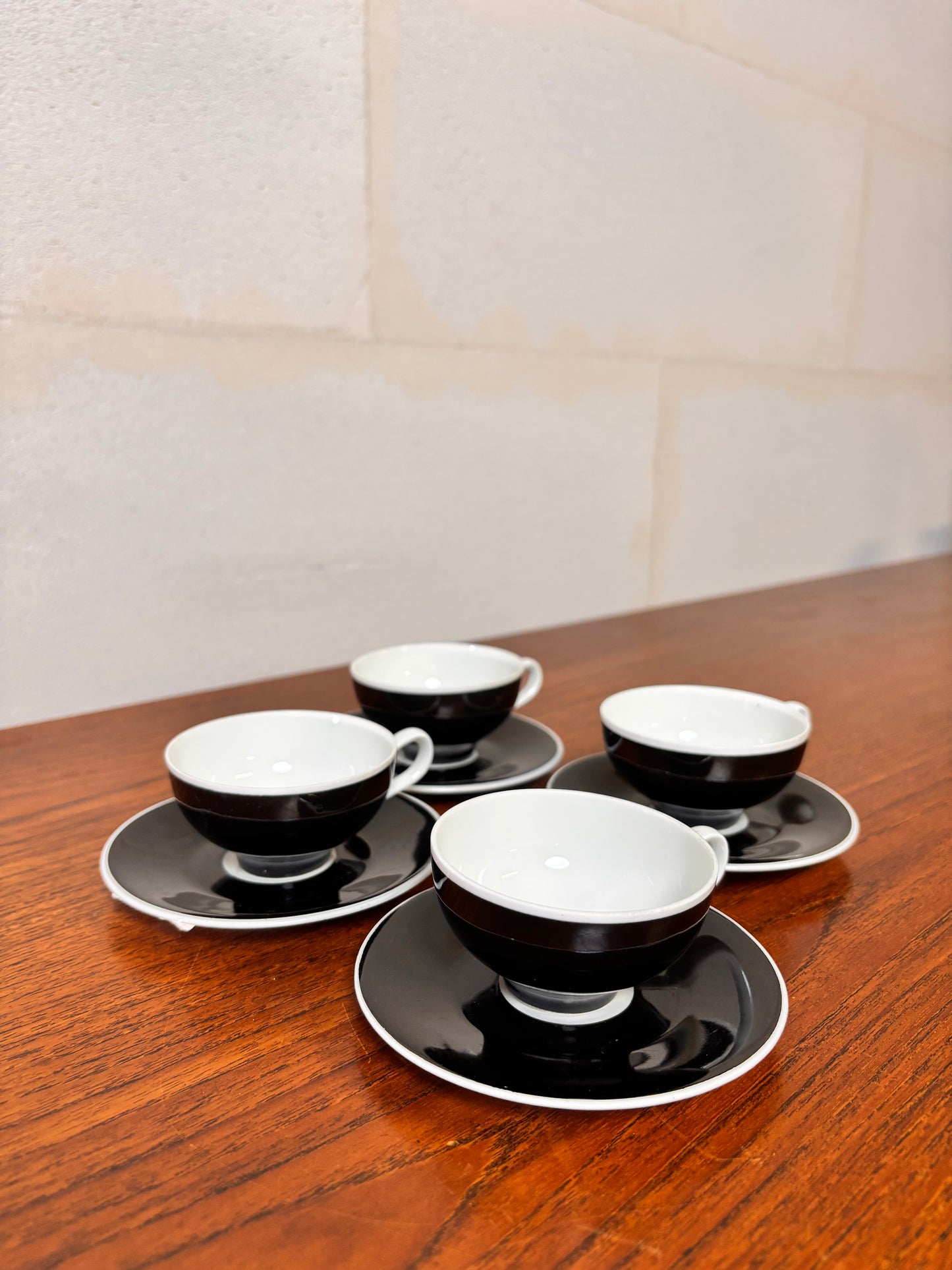 Ensemble Tasses et Sucrier en porcelaine Zeh Scherzer Bavaria ⎥ Années 1960