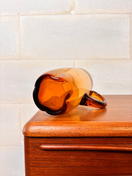 Piechet en Verre Ambré Soufflé Vintage ⎥ années 1960/70