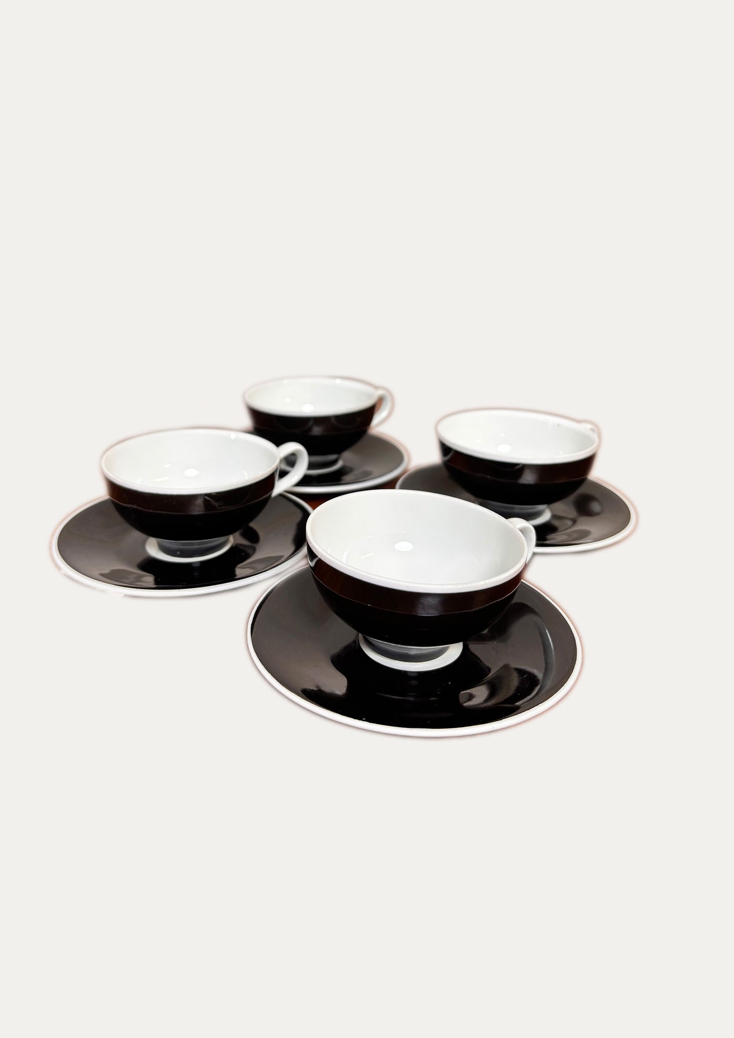 Ensemble Tasses et Sucrier en porcelaine Zeh Scherzer Bavaria ⎥ Années 1960