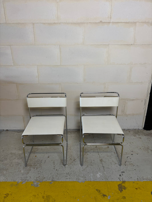 Lot 2 chaises "Libellula"Giovanni - Planula⎥années 1970 1980