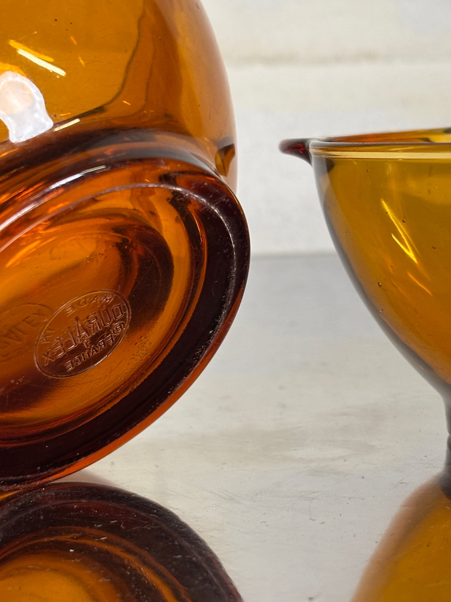 Lot de 3 Bols à Oreilles en Verre Vermeil 51cl – Duralex ⎜ Années 1970