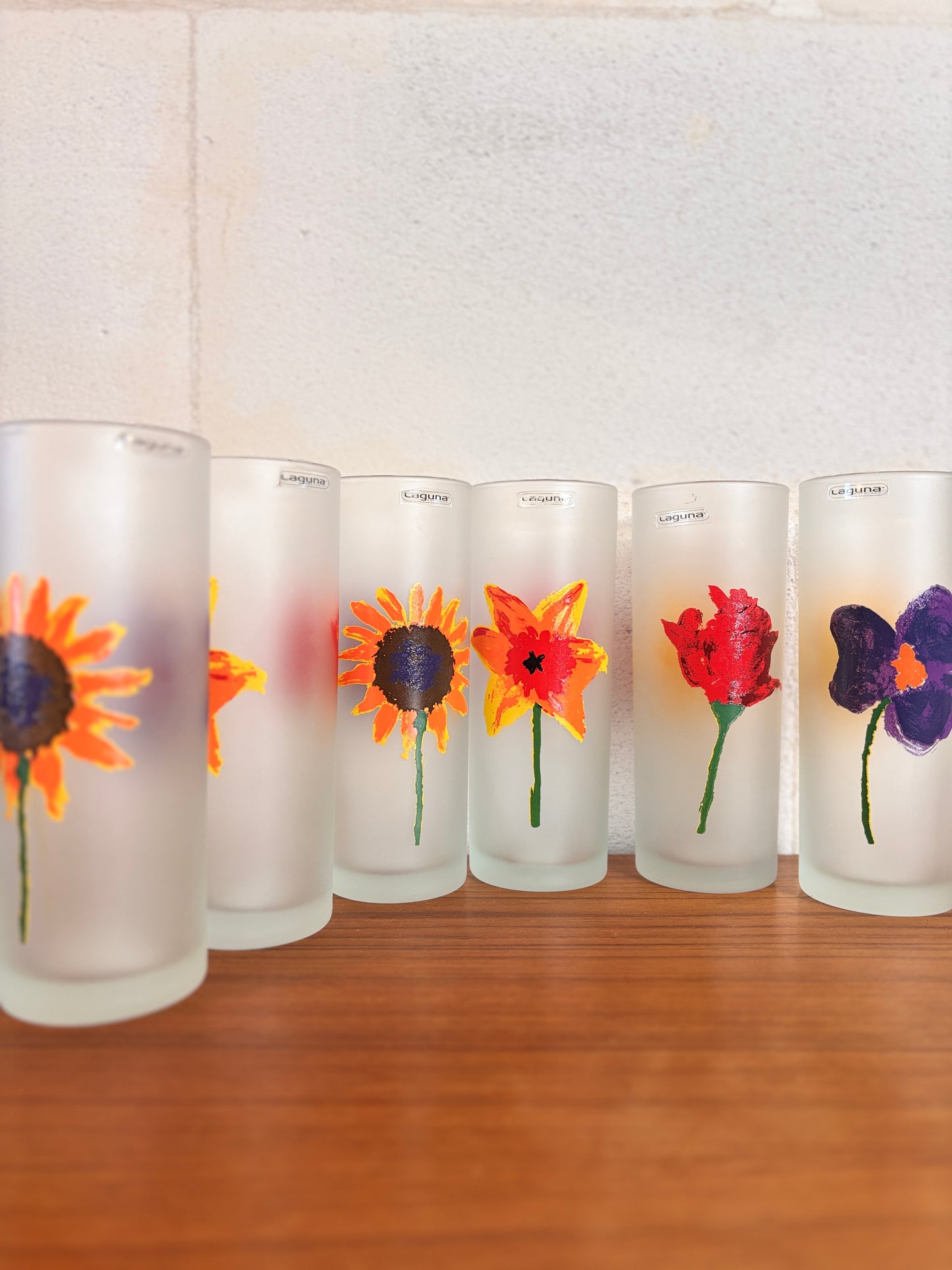 Lot 6 verres Tumbler Laguna I Années 70