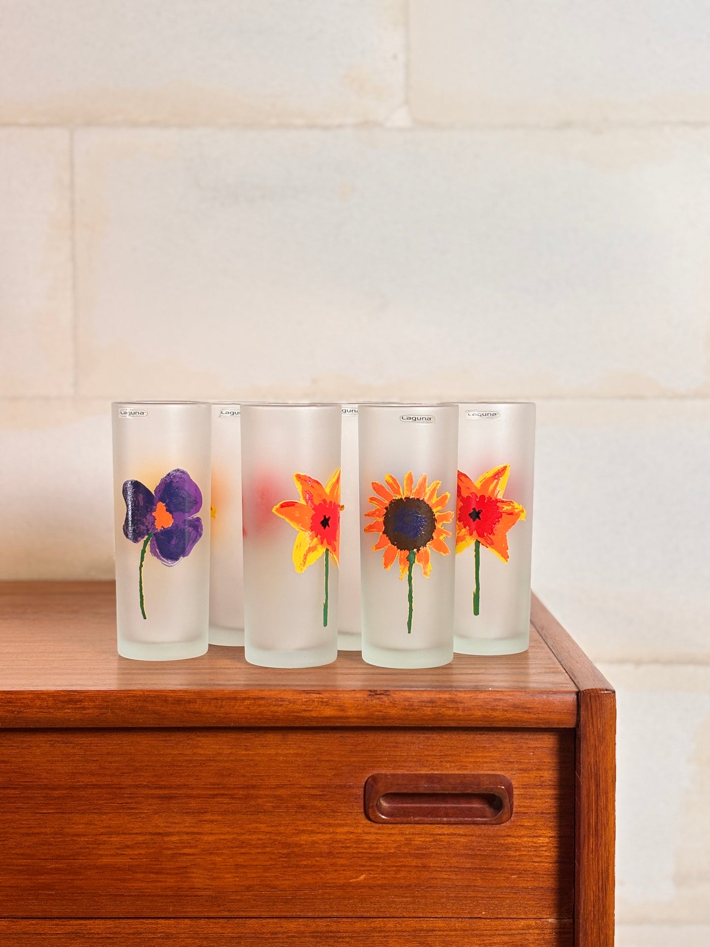Lot 6 verres Tumbler Laguna I Années 70