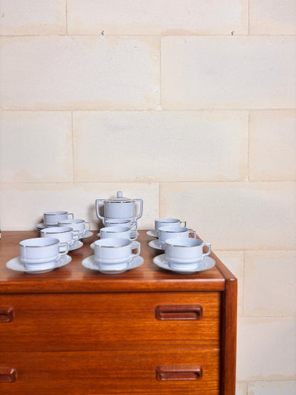 Service à café Art Déco en porcelaine tchécoslovaque