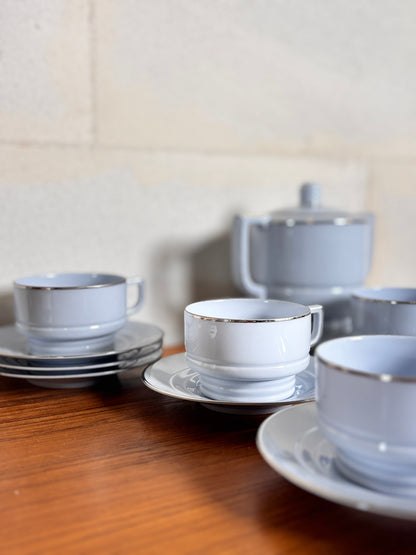 Service à café Art Déco en porcelaine tchécoslovaque