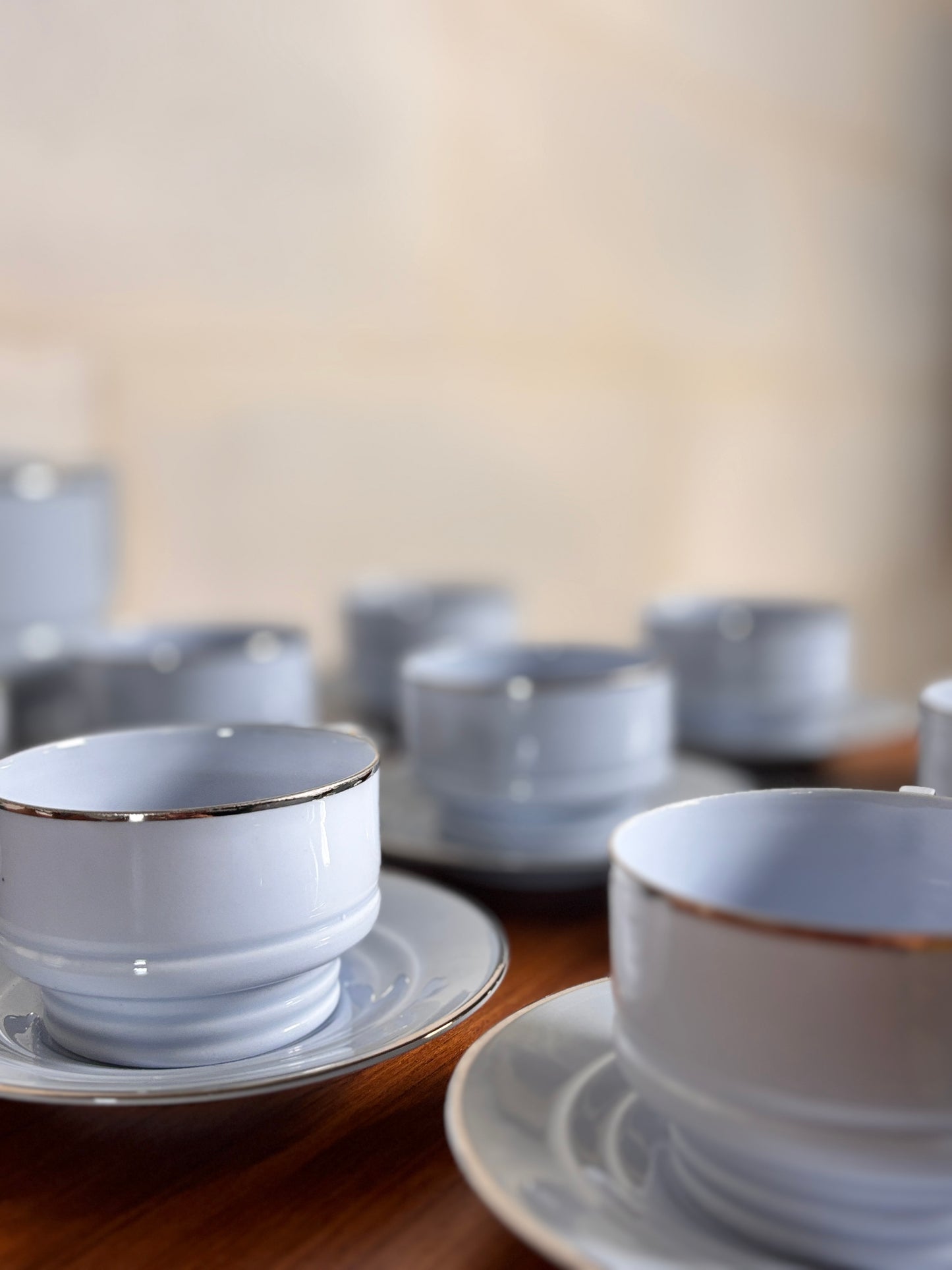 Service à café Art Déco en porcelaine tchécoslovaque