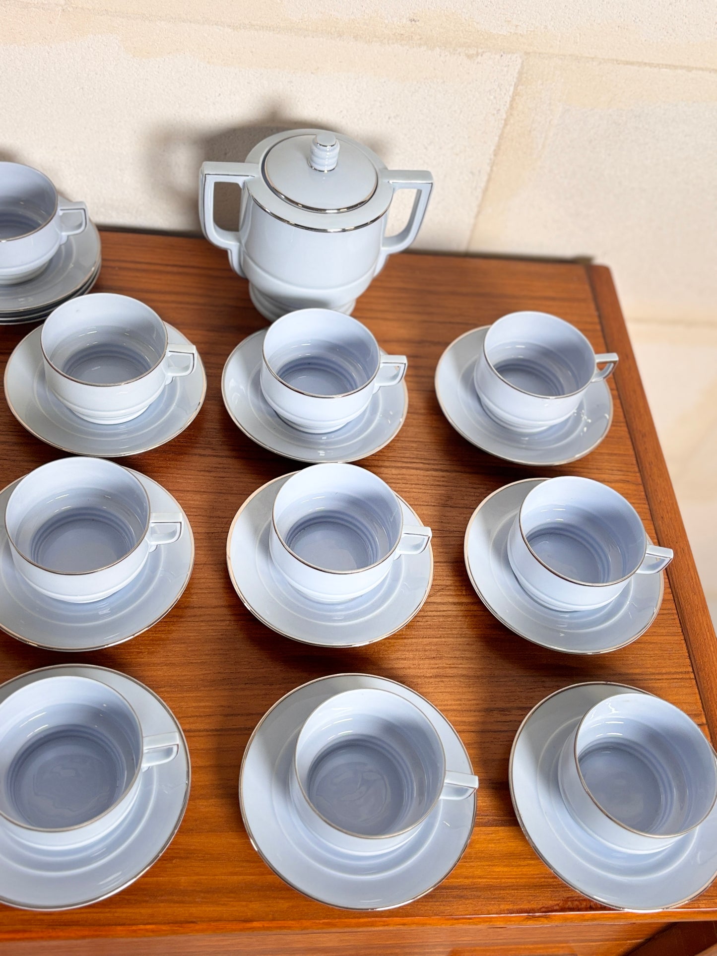 Service à café Art Déco en porcelaine tchécoslovaque