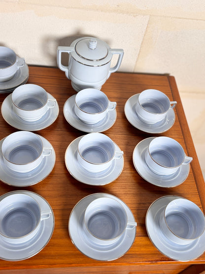 Service à café Art Déco en porcelaine tchécoslovaque