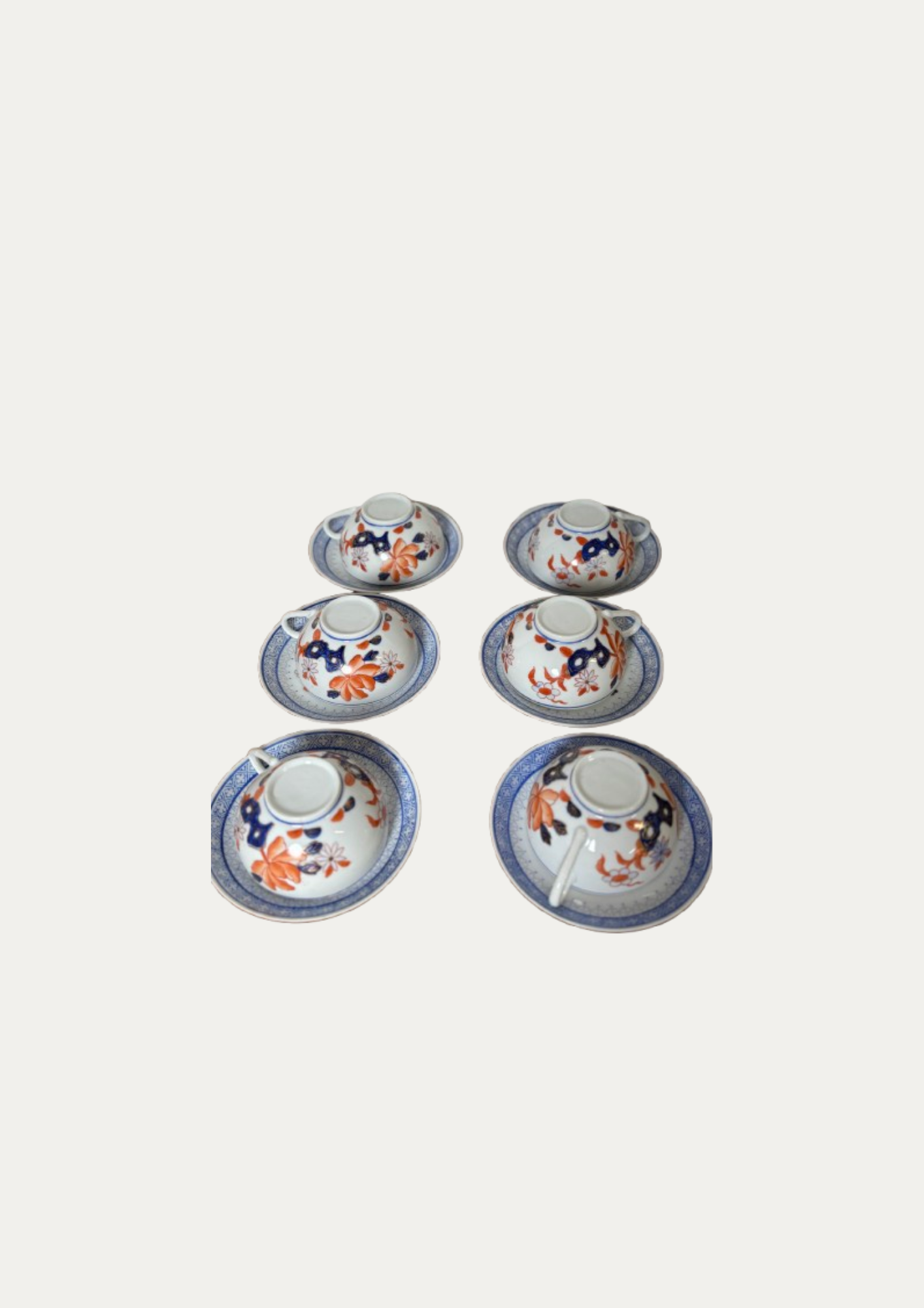 Lot 6 tasses et sous tasses porcelaine chinoise