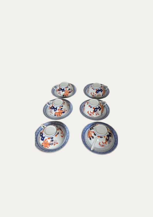 Lot 6 tasses et sous tasses porcelaine chinoise