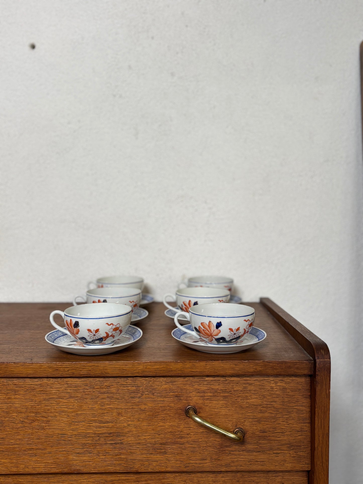 Lot 6 tasses et sous tasses porcelaine chinoise