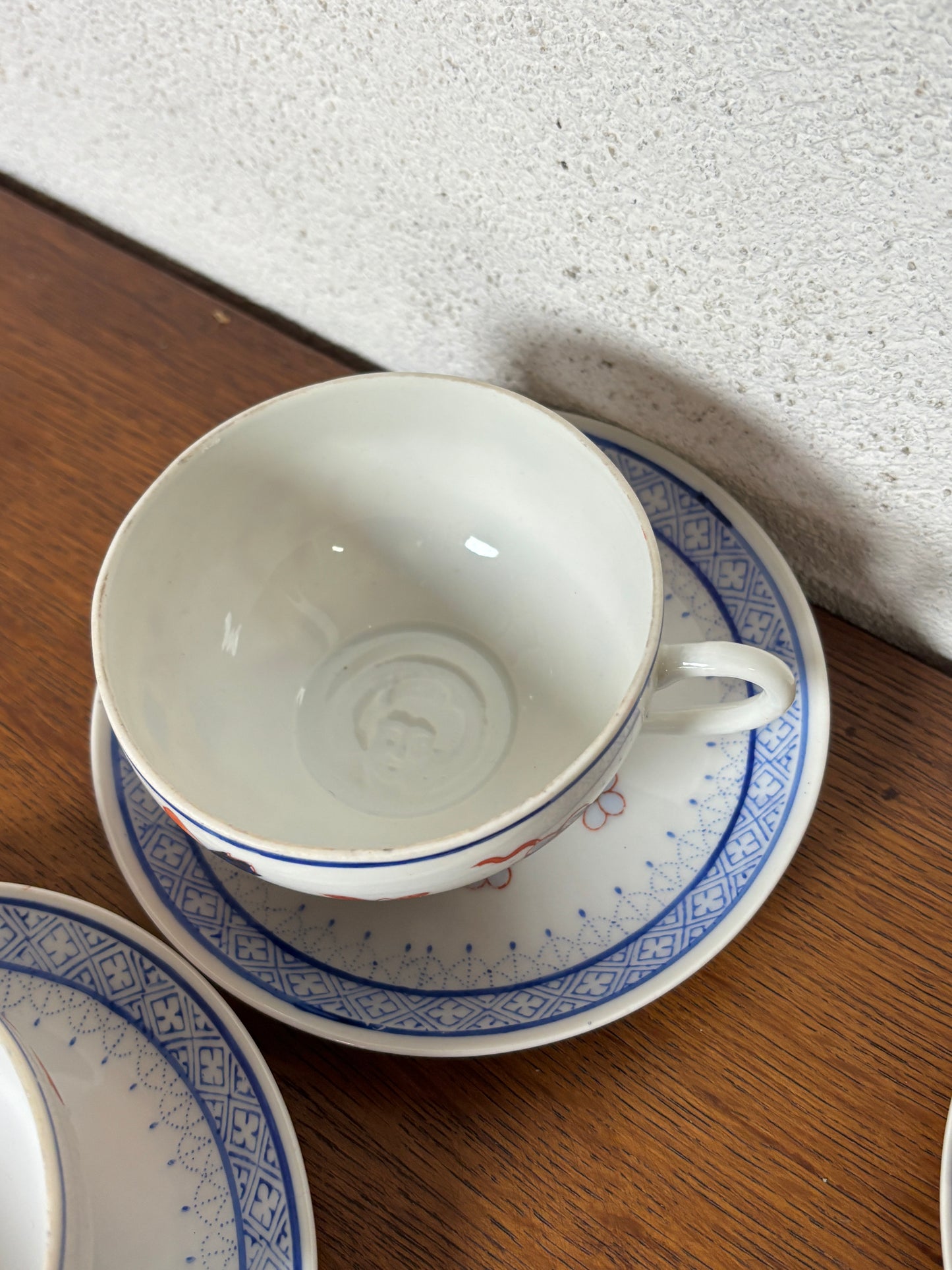 Lot 6 tasses et sous tasses porcelaine chinoise