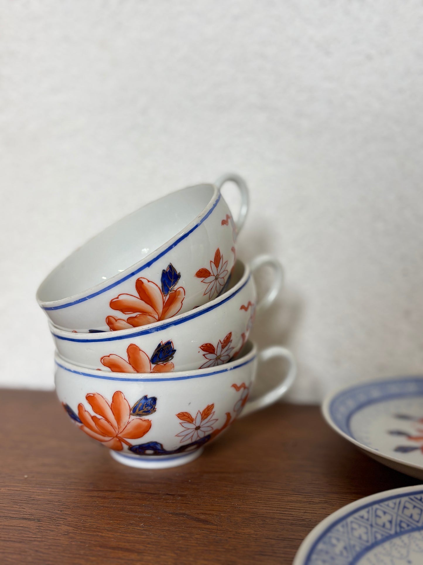 Lot 6 tasses et sous tasses porcelaine chinoise