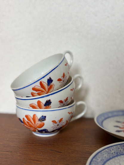 Lot 6 tasses et sous tasses porcelaine chinoise