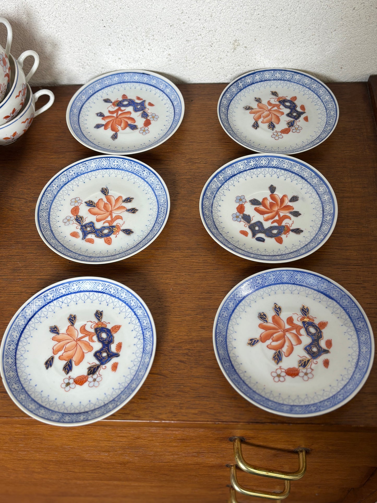 Lot 6 tasses et sous tasses porcelaine chinoise