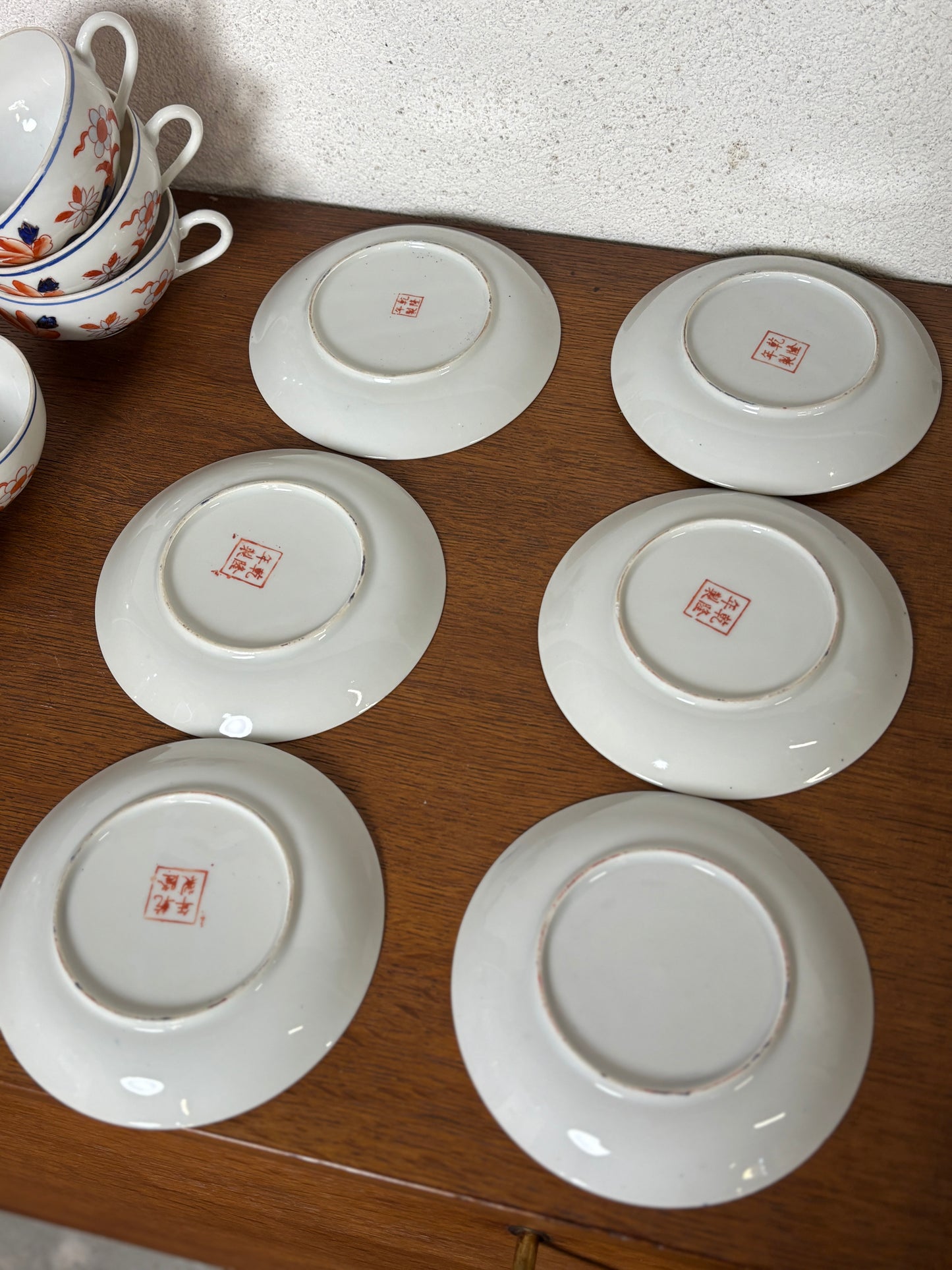 Lot 6 tasses et sous tasses porcelaine chinoise