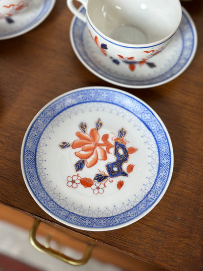 Lot 6 tasses et sous tasses porcelaine chinoise