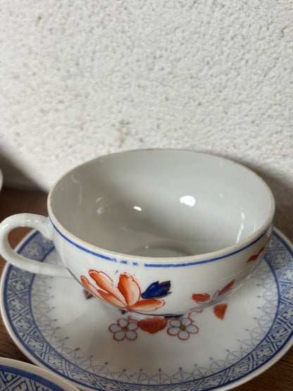 Lot 6 tasses et sous tasses porcelaine chinoise