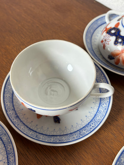 Lot 6 tasses et sous tasses porcelaine chinoise