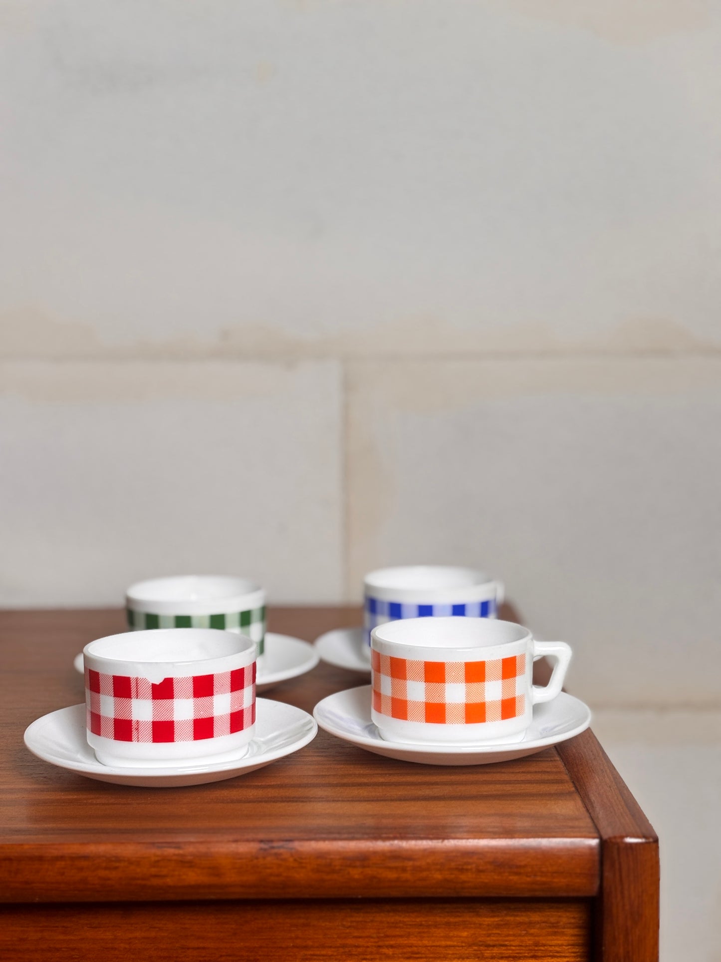 Service à café Arcopal "Vichy" I Années 80