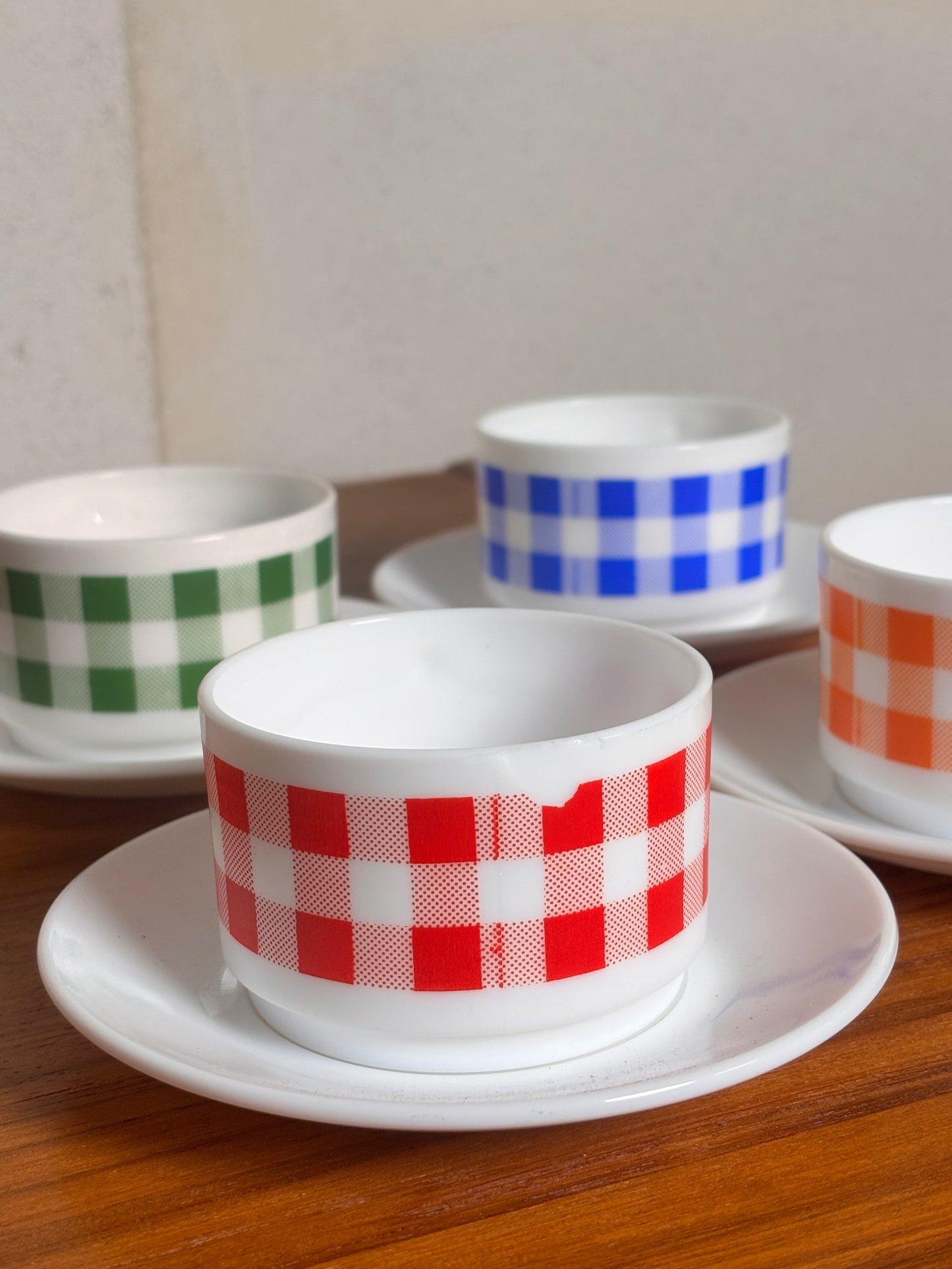 Service à café Arcopal "Vichy" I Années 80