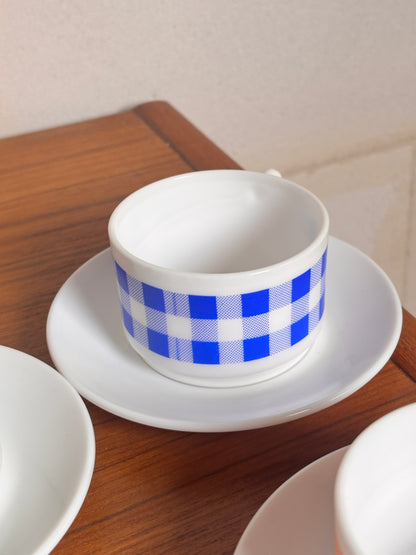Service à café Arcopal "Vichy" I Années 80