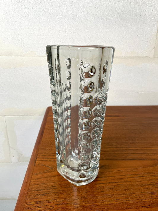 Vase en verre de Rudolph Jurnikl pour SKLO UNION ⎜ années 1960